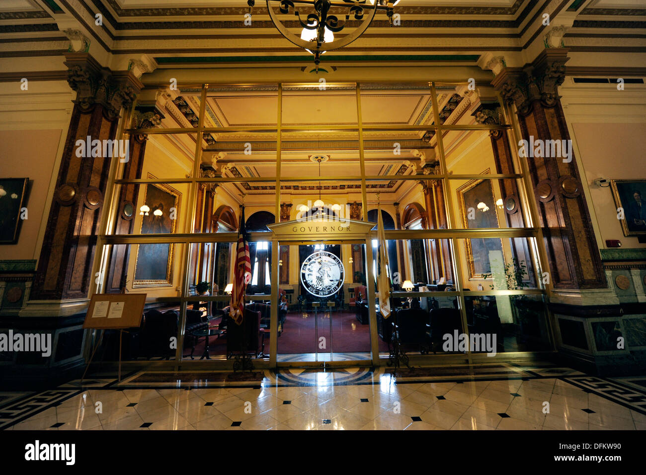 Governor´s Office with State Seal Springfield Illinois Stock Photo Alamy