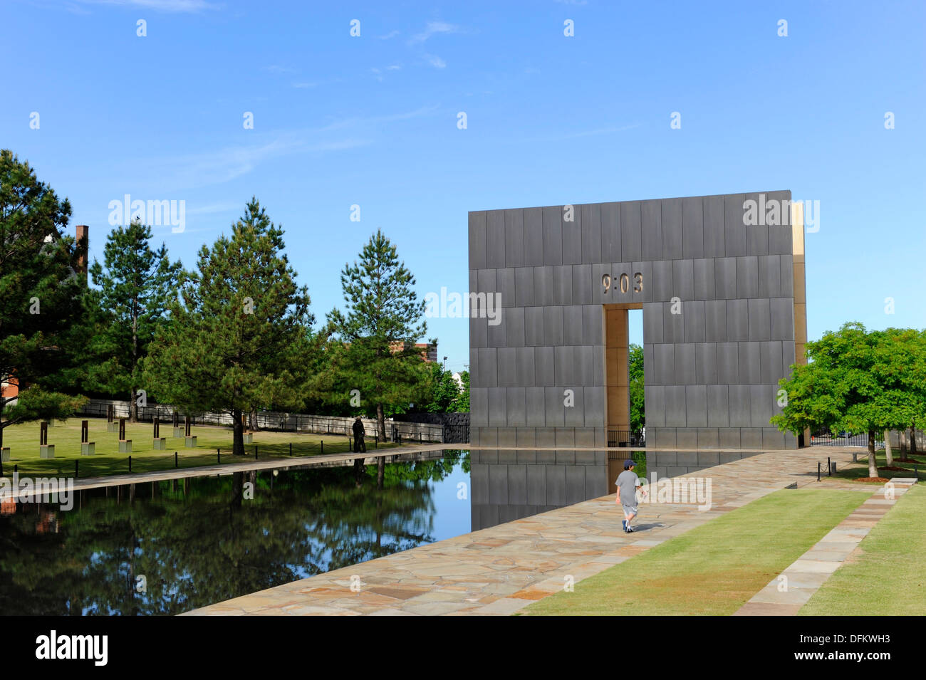 Wall marking time of bombing 903 Oklahoma City Bombing Site Alfred P