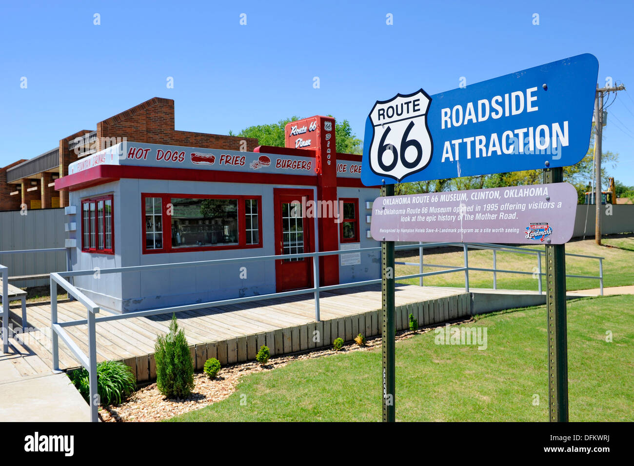Valentine Diner Clinton Oklahoma Stock Photo Alamy
