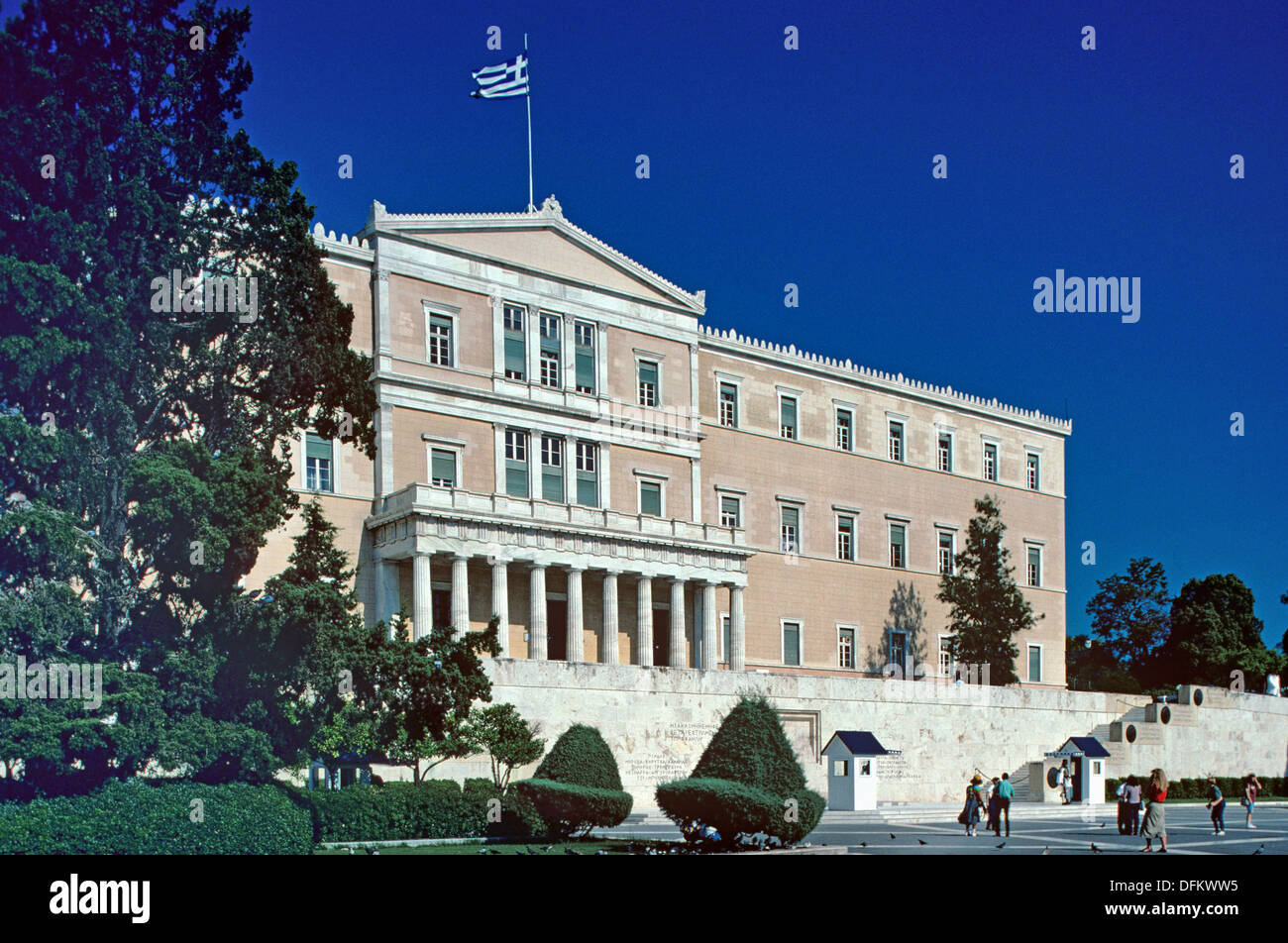 Greek Parliament Building Athens Greece Stock Photo