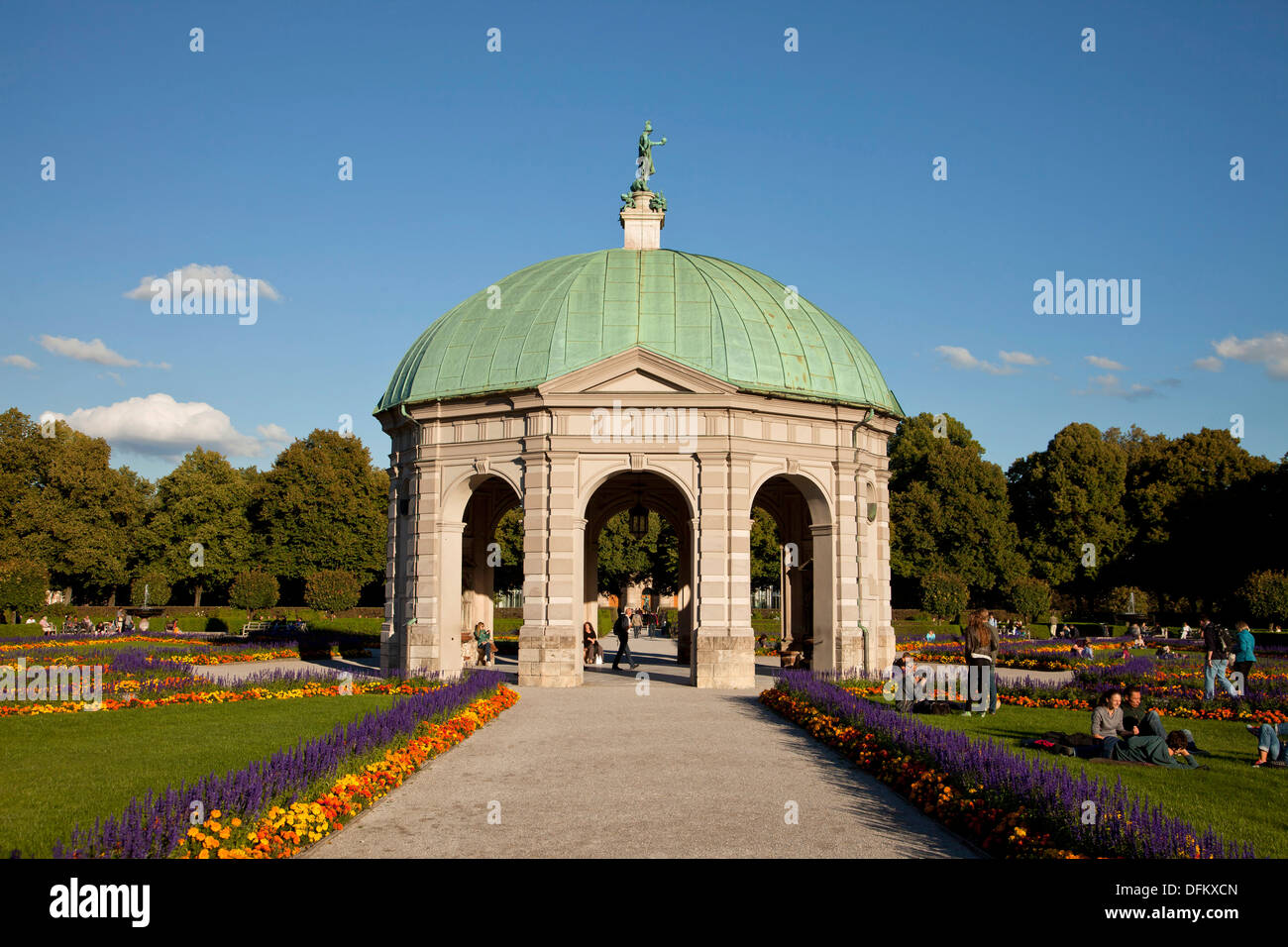 diana temple at the Hofgarten, Court Garden of the Residenz Palace in Munich, Bavaria, Germany Stock Photo