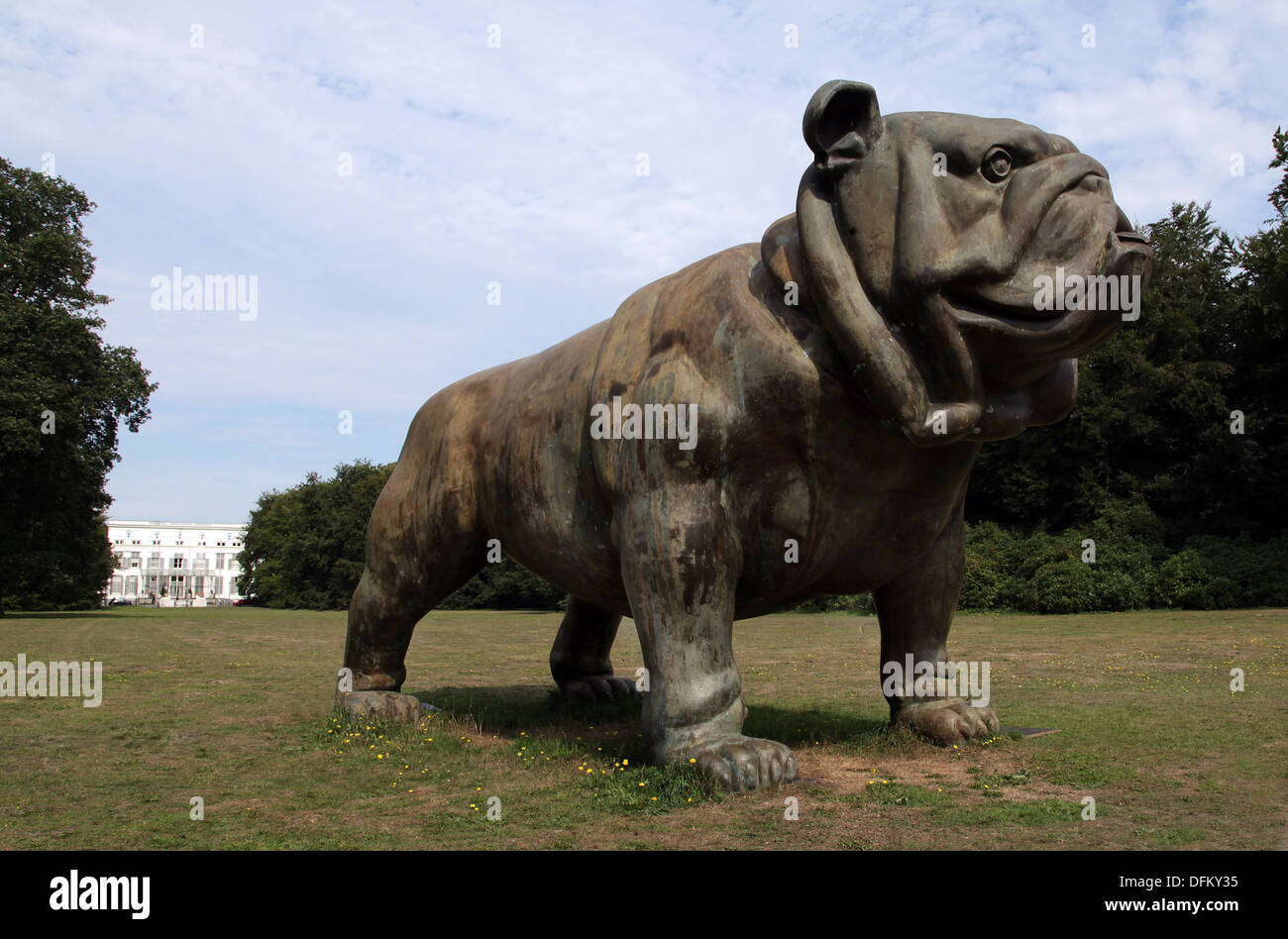 Boston terrier.Winston,a sculpture by Alexander Taratynov Stock Photo
