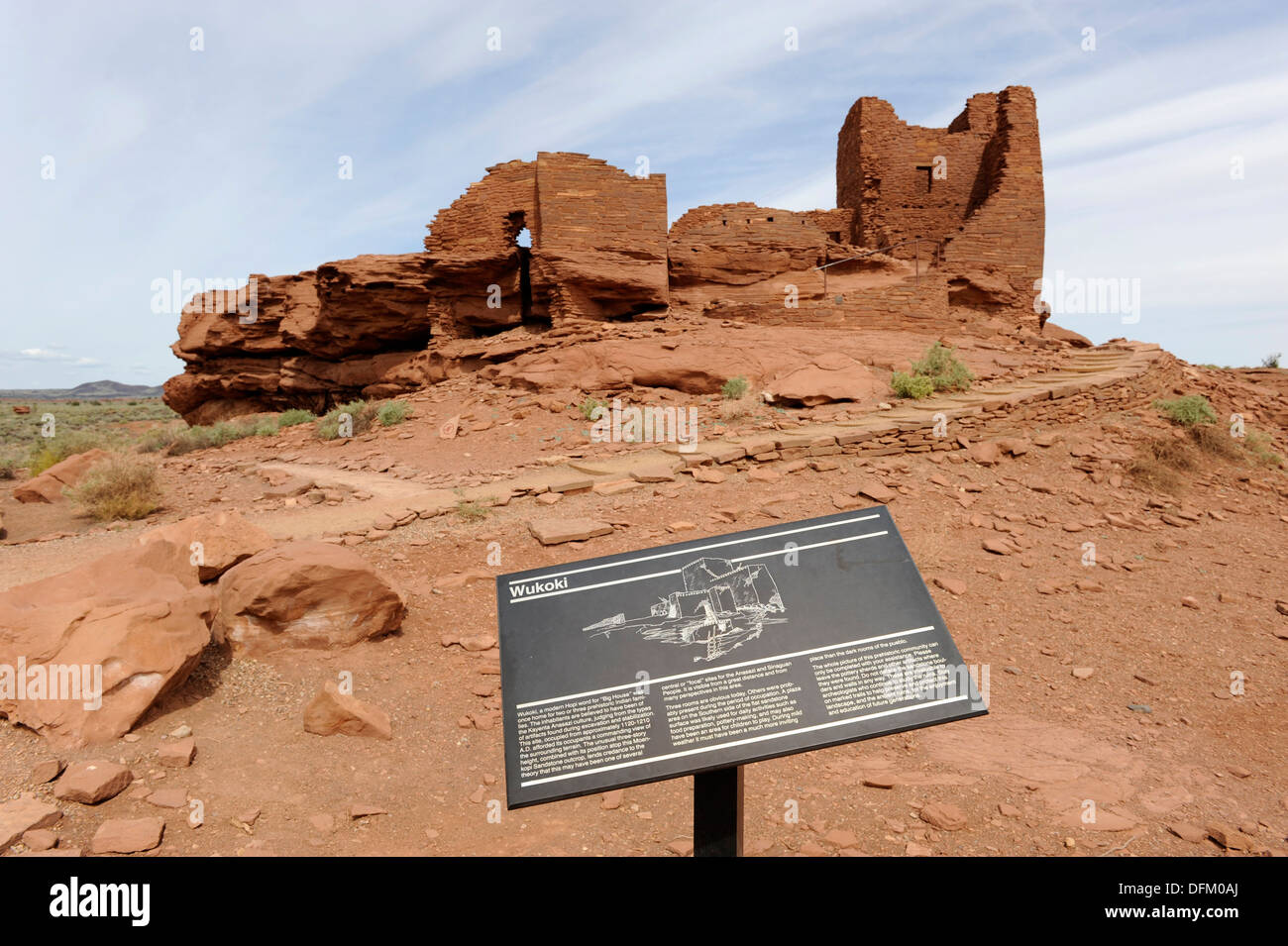 Wukoki Pueblo Ruins Wupatki National Monument Flagstaff Arizona Stock