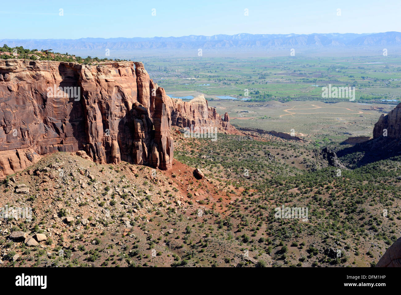 View from Otto´s Trail Colorado National Monument Grand Junction Stock Photo