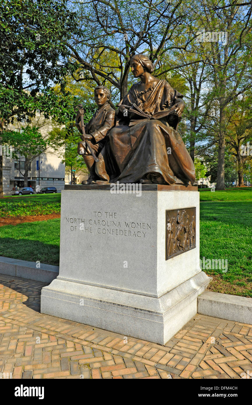 Monument to the Women of the Confederacy State Capitol Building complex at Raleigh North Carolina Stock Photo