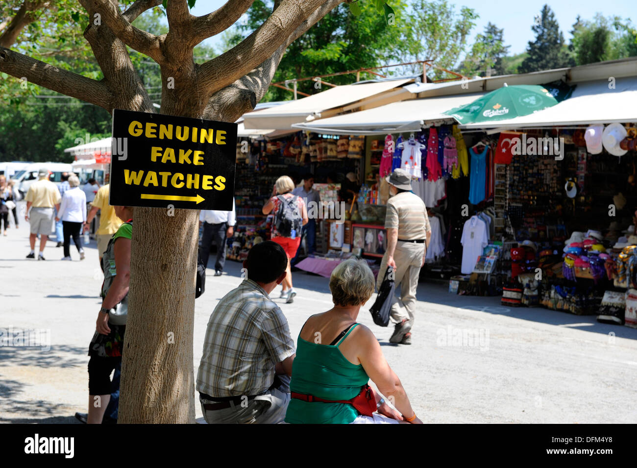 Genuine Fake Watches Sign Souvenirs Ephesus Turkey Kusadasi Aegean