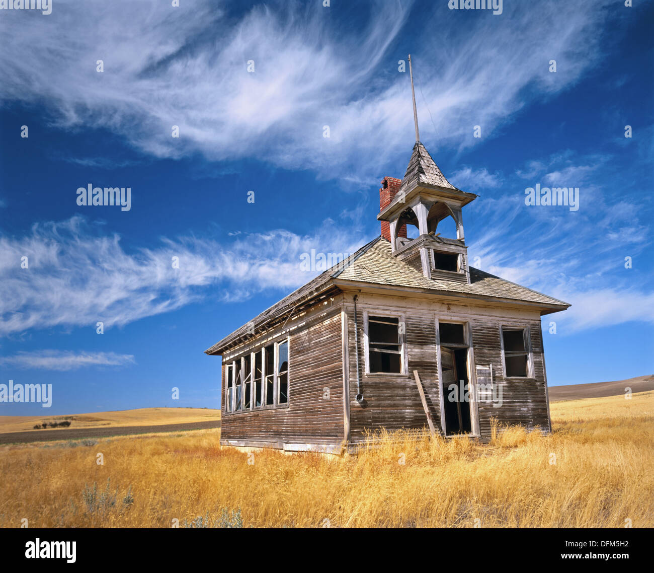 Abandoned school house near Winifred. Montana. USA Stock Photo Alamy