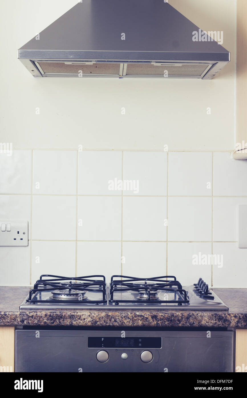 Gas stove in domestic kitchen Stock Photo Alamy