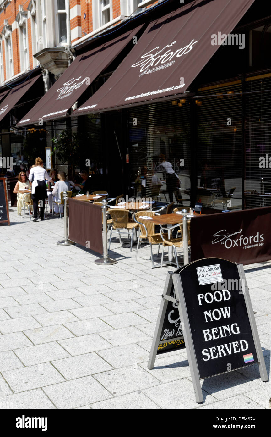 Simons at Oxfords Wine Bar Restaurant, Outside Eating, Oxford Street