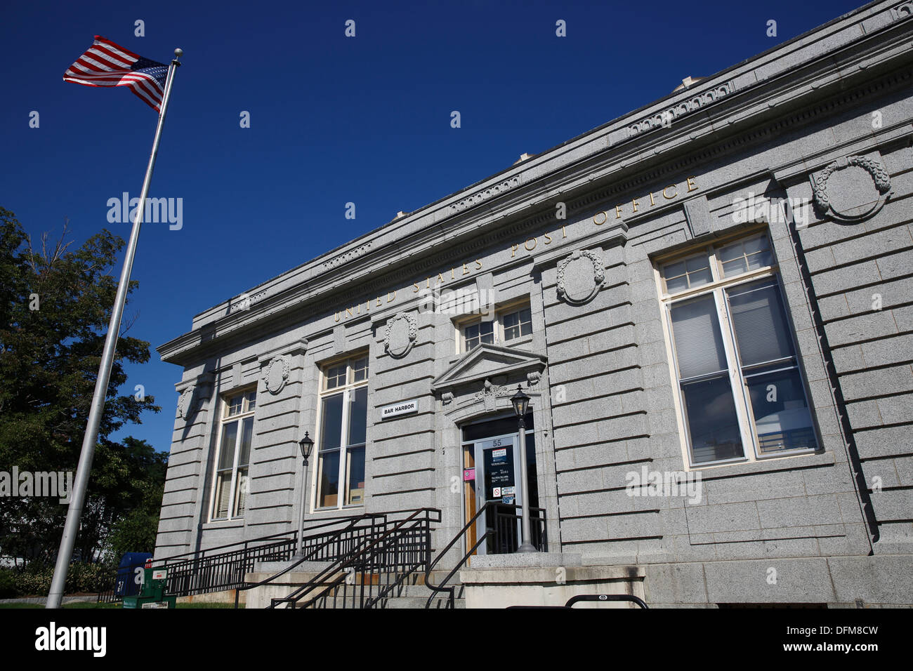 U.S. Post office, Bar Harbor, Maine, USA Stock Photo