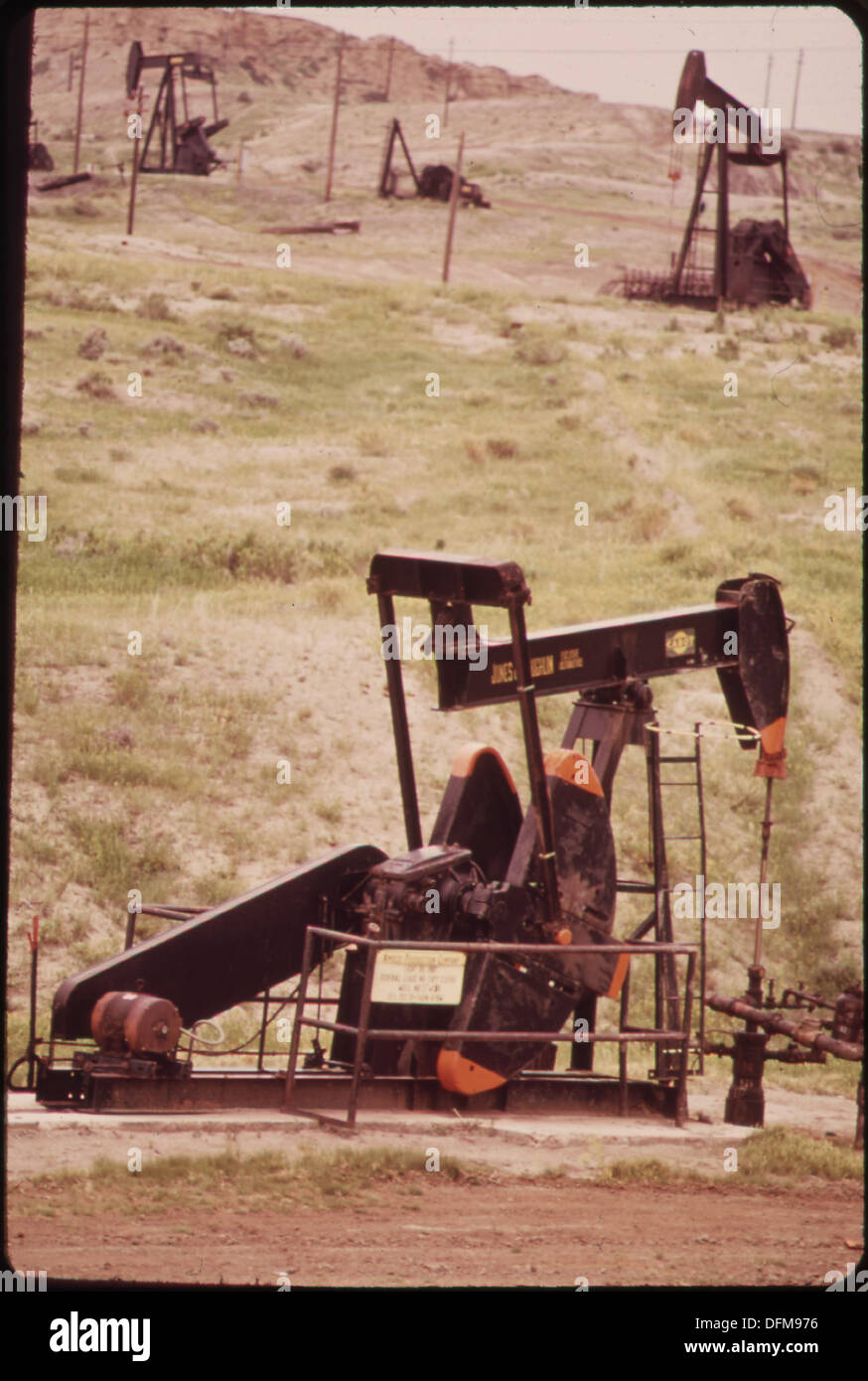 OIL WELLS NEAR TEAPOT DOME, WYOMING 549207 Stock Photo Alamy