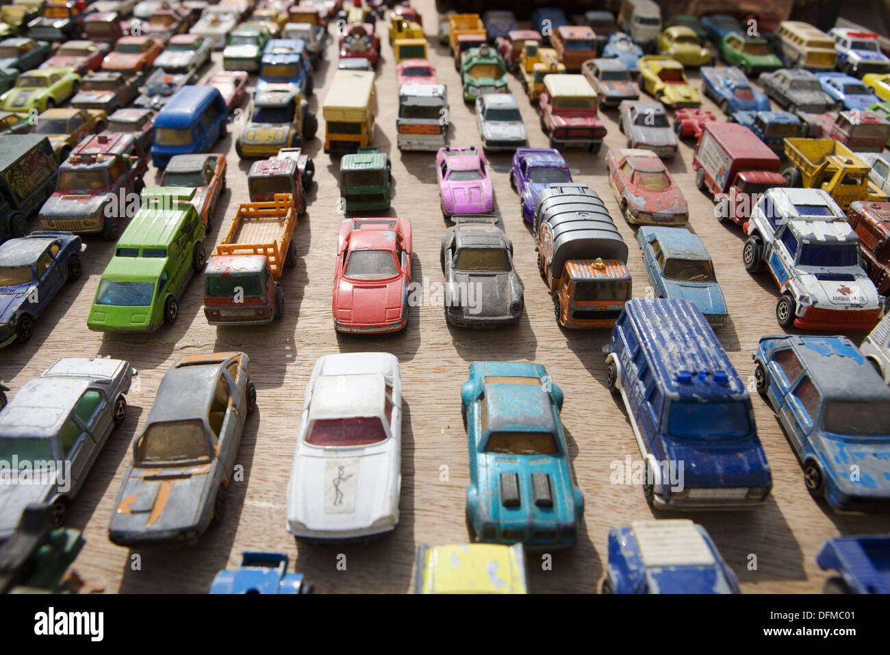 Toy cars in a traffic jam, France Stock Photo Alamy
