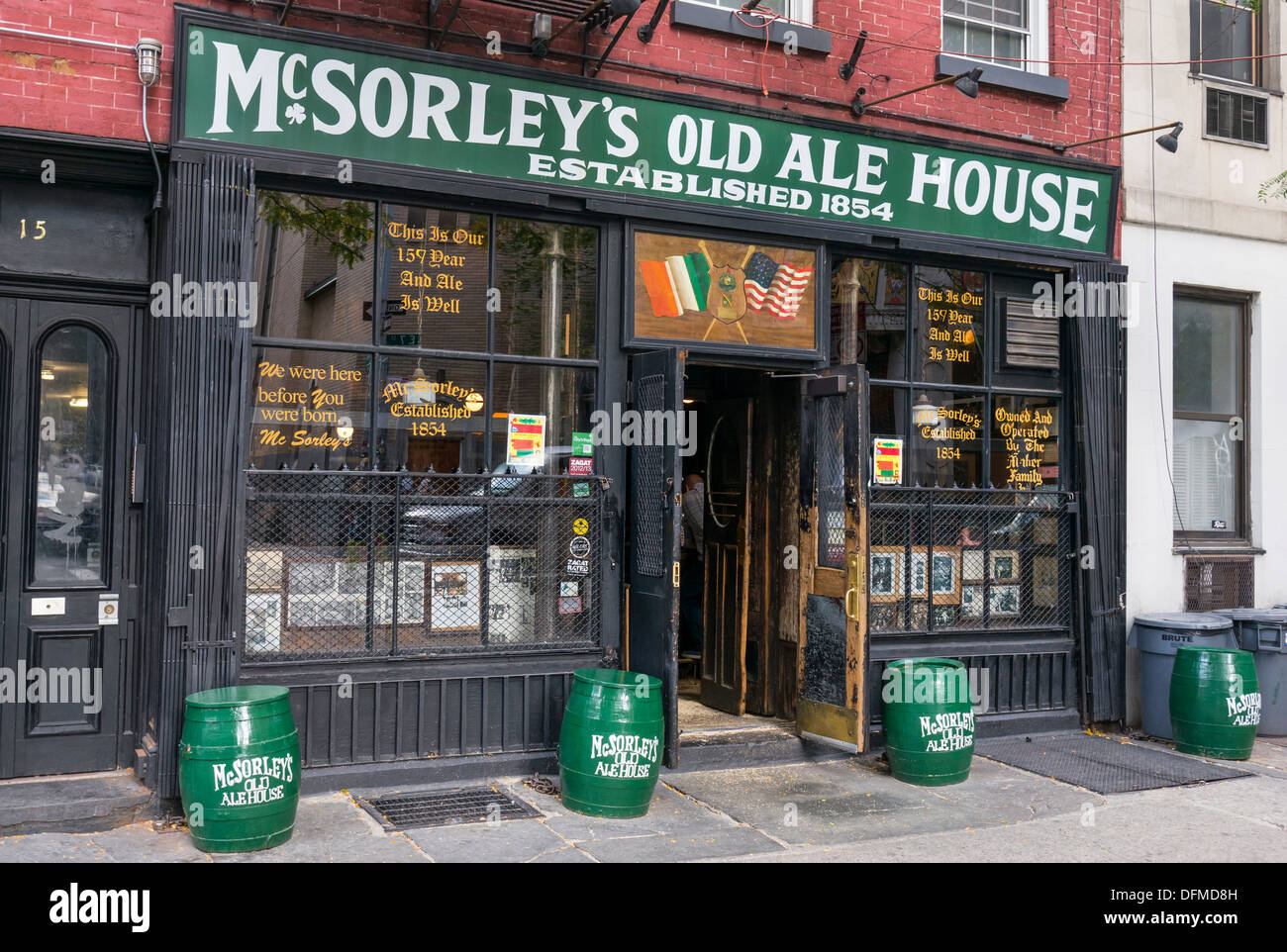 McSorley's Old Ale House, a landmark Irish pub in New York City Stock Photo