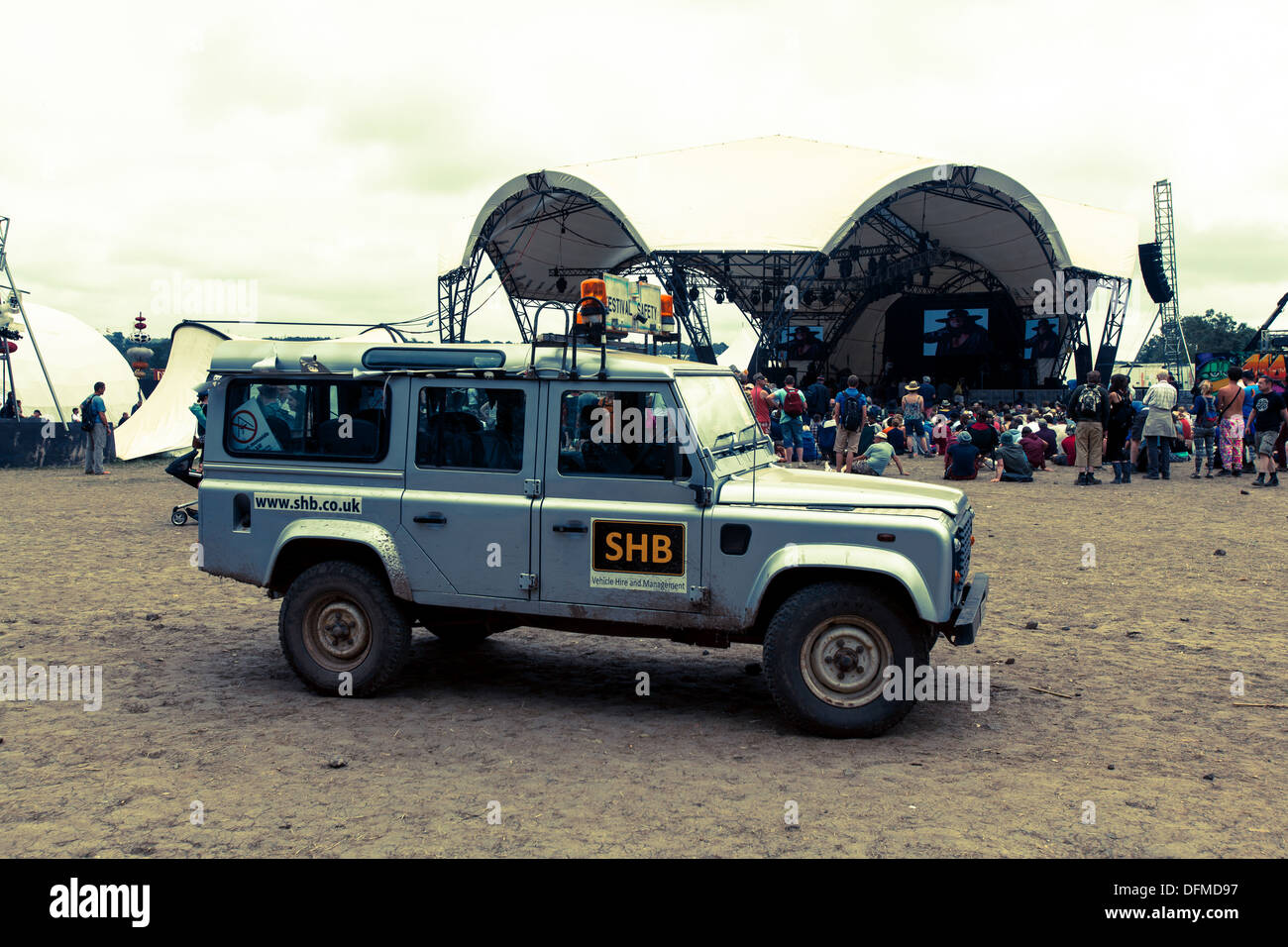 Festival Safety Land Rover, Glastonbury Festival, Worthy Farm, Pilton