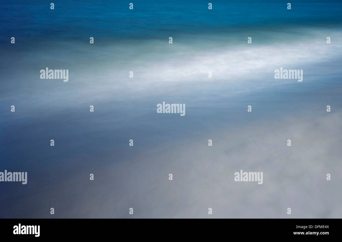 Blurry Ocean Waves Stock Photo