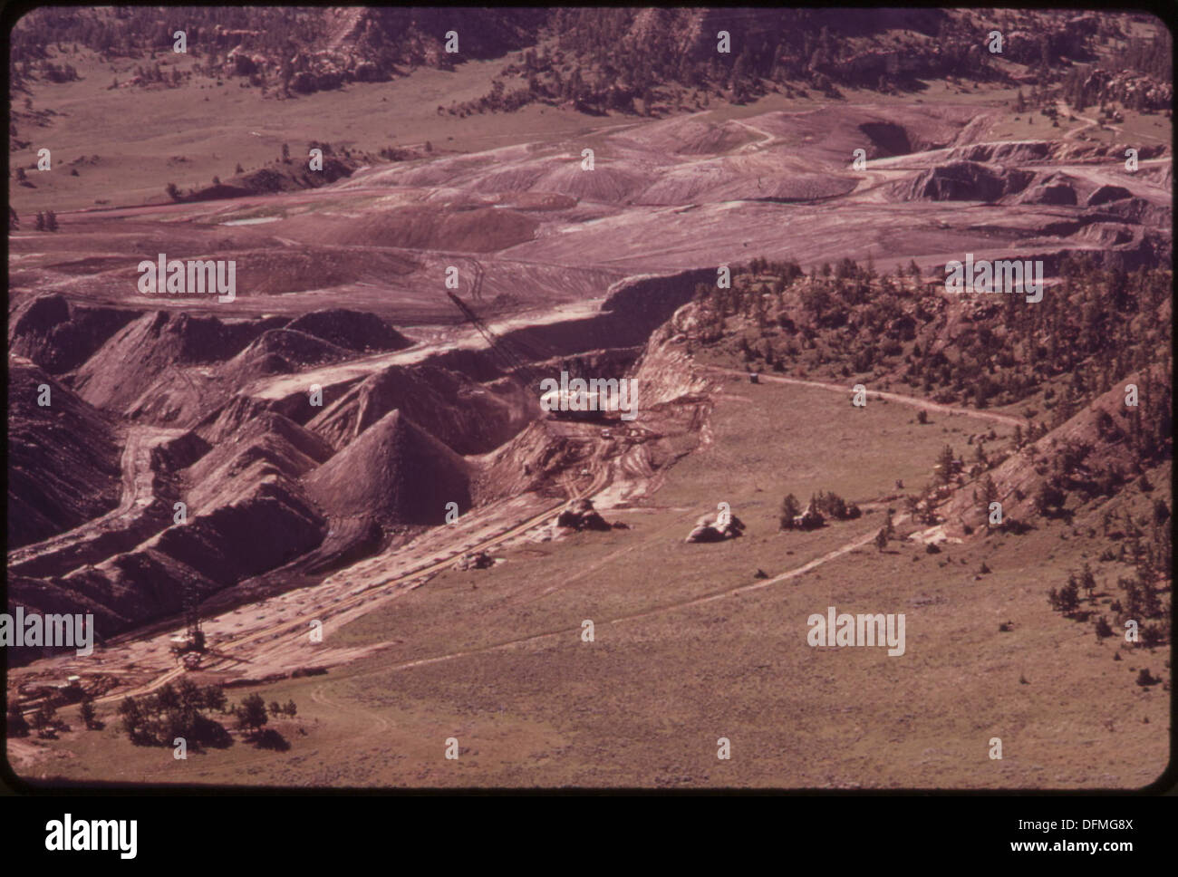 PEABODY COAL COMPANY STRIP MINE, SOUTH OF COLSTRIP. THE COAL FIELDS OF