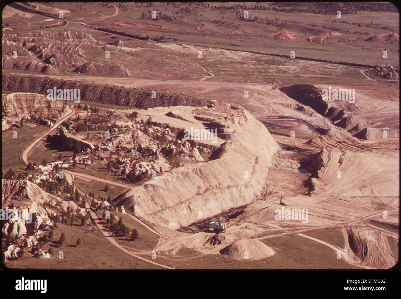 PEABODY COAL COMPANY STRIP MINE, SOUTH OF COLSTRIP. THE COAL FIELDS