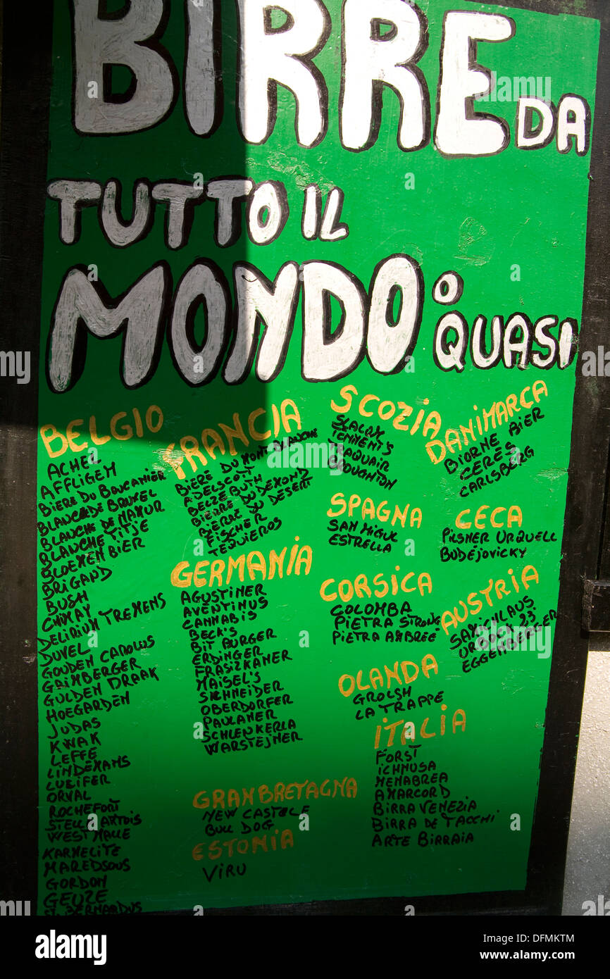 Publicity of Beers, Venice, Italy Stock Photo Alamy