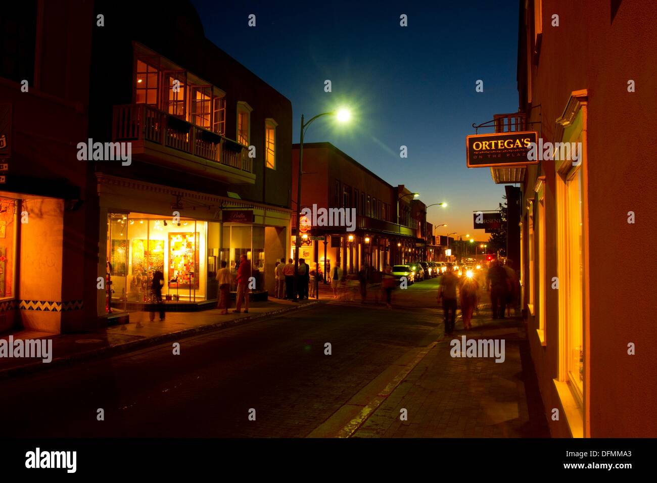 Night Scene, Santa Fe, New Mexico, USA Stock Photo Alamy