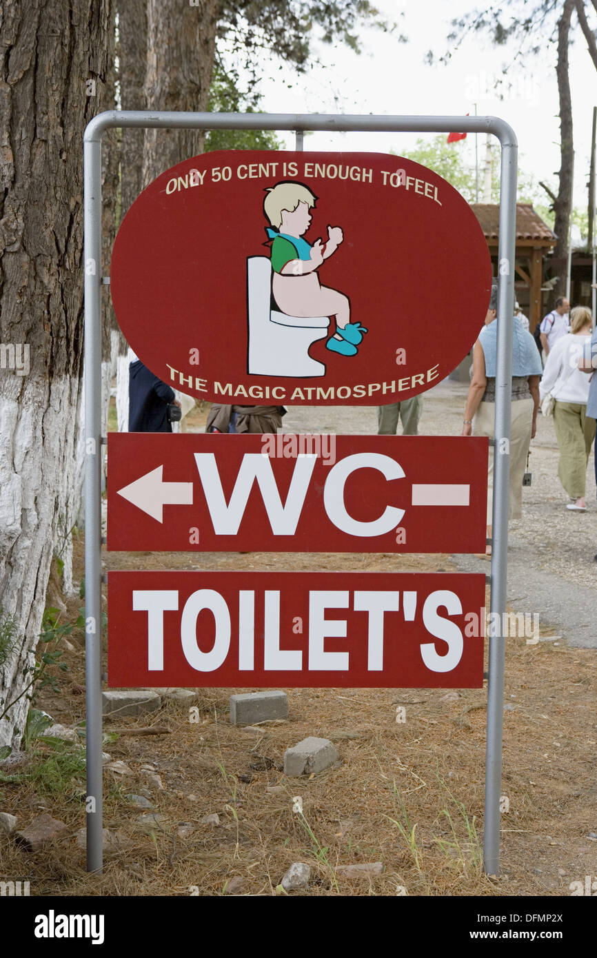 Restroom sign. Ephesus, Turkey Stock Photo Alamy