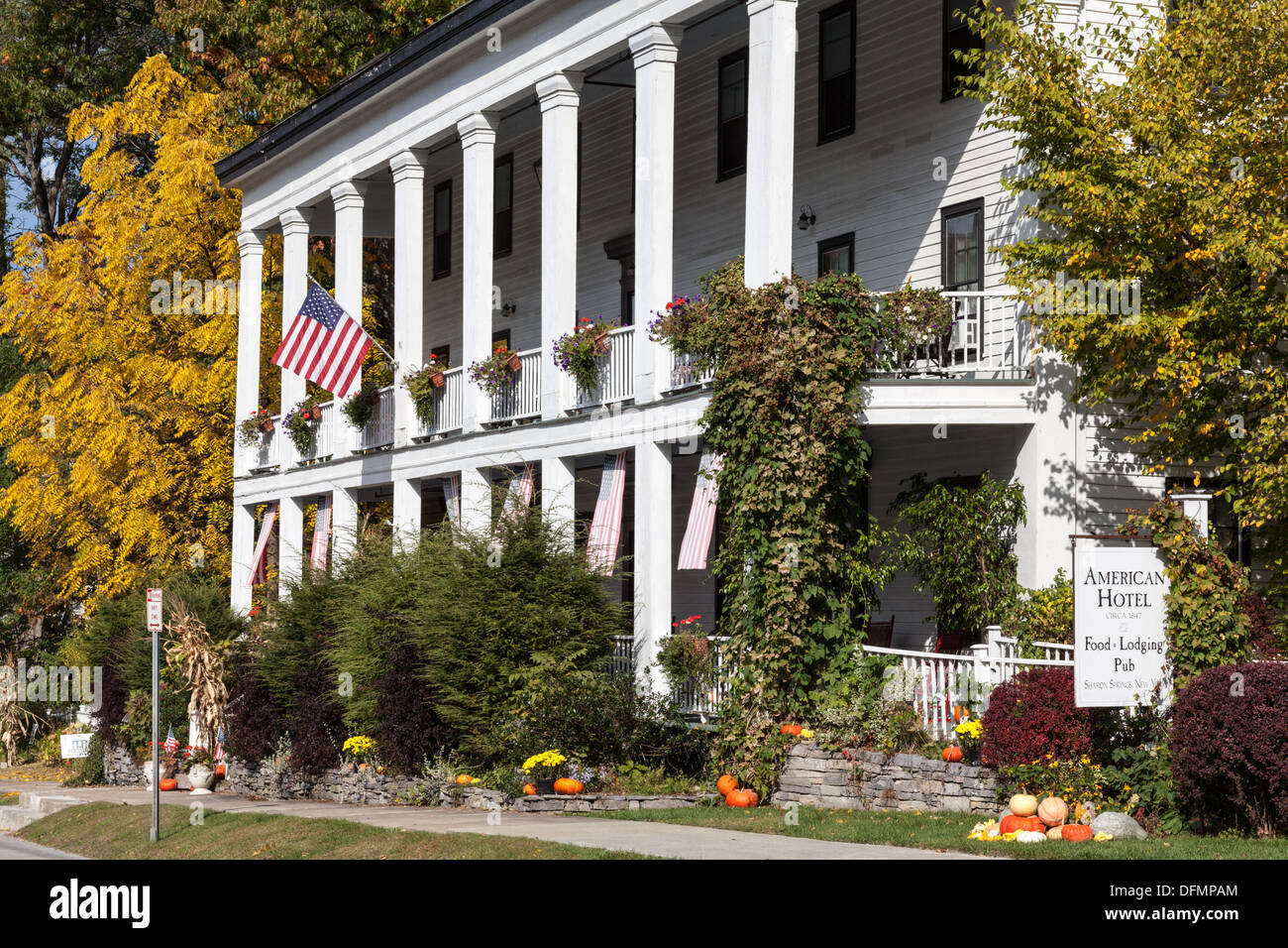American Hotel, Beekman Boys hangout, Sharon Springs, Schoharie County, New York State Stock