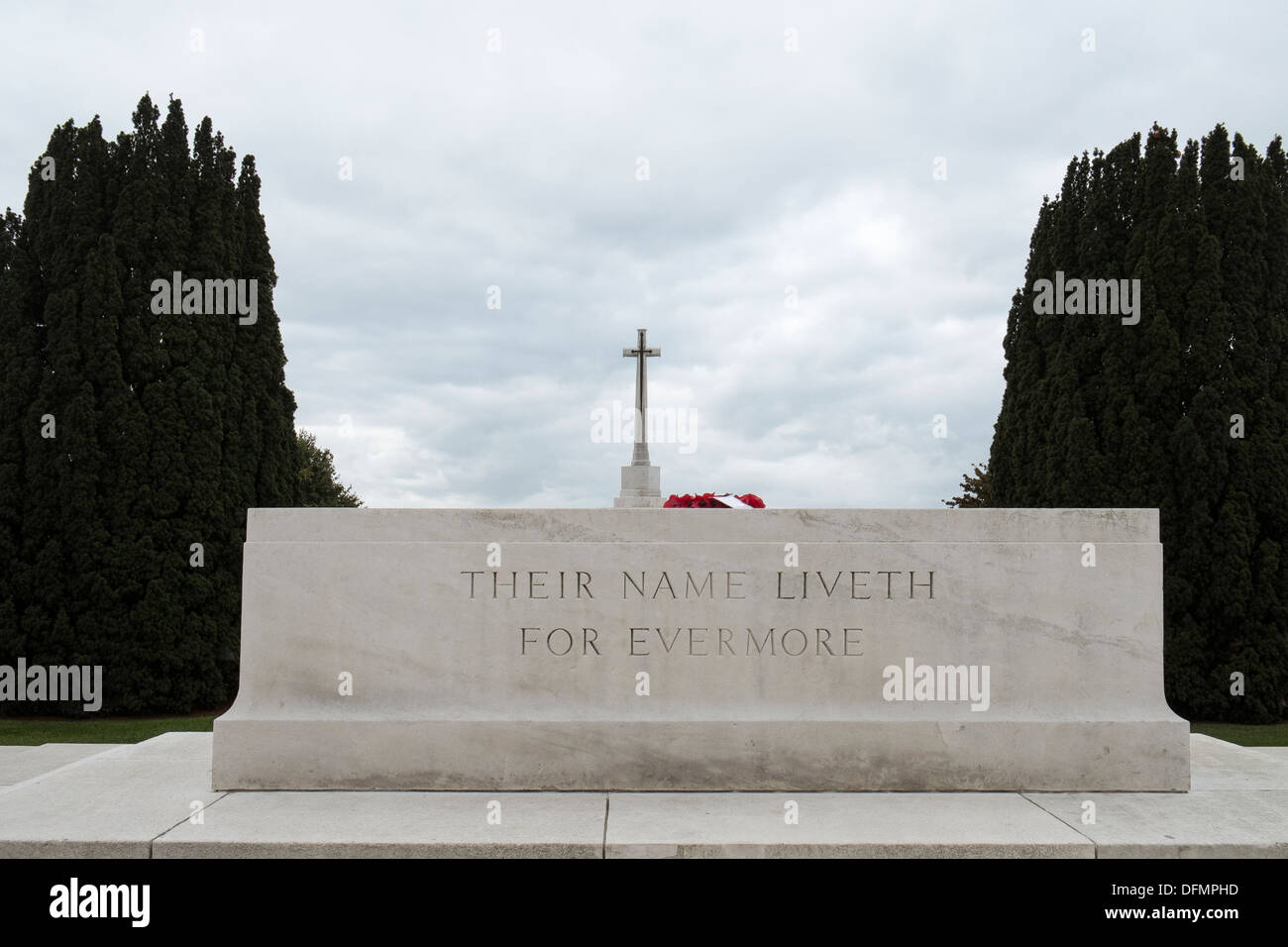 Tyne Cot ww1 cemetery Belgium Belgian World War One cemeteries Stock Photo