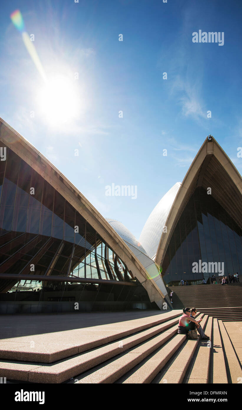 sydney opera house architecture detail in australia Stock Photo