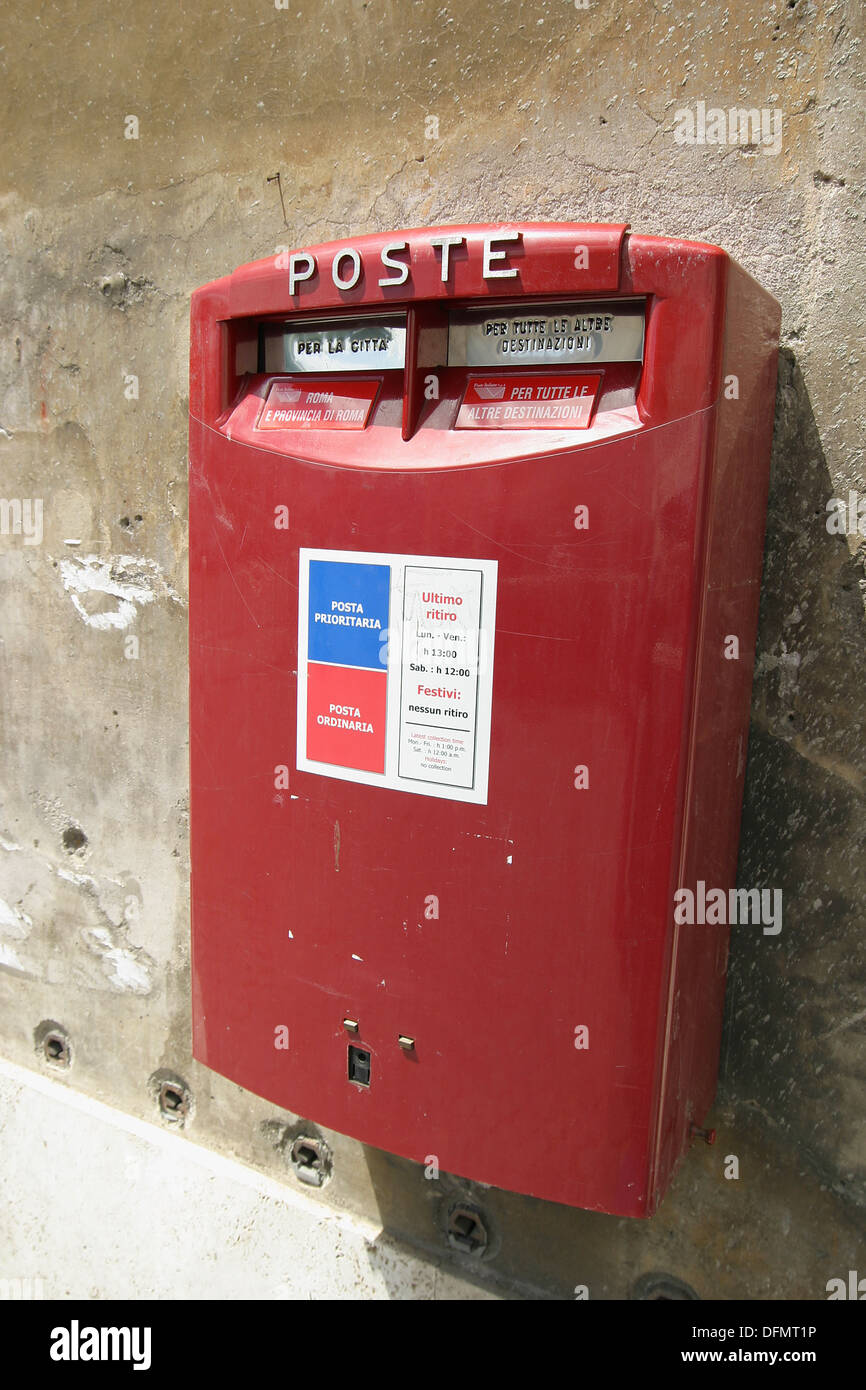 Post boxes. Rome. Italy Stock Photo Alamy