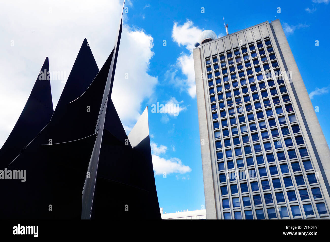 Alexander Calder sculpture at MIT courtyard Stock Photo