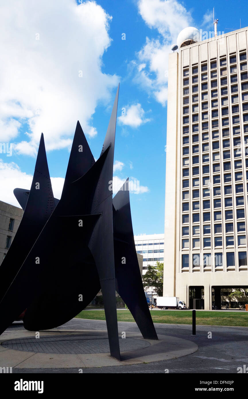 Alexander Calder sculpture at MIT courtyard Stock Photo