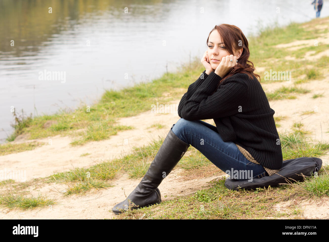 590+ Young Sad Woman Sitting Alone In A River Stock Photos, Pictures &  Royalty-Free Images - iStock
