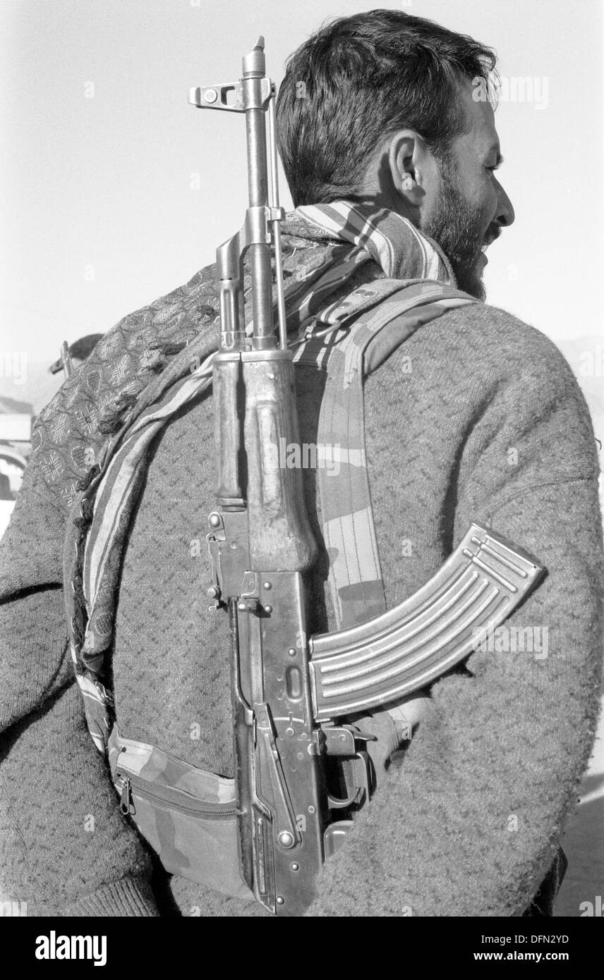 October 2001 Kabul, Afghanistan Afghan soldier guards deserted