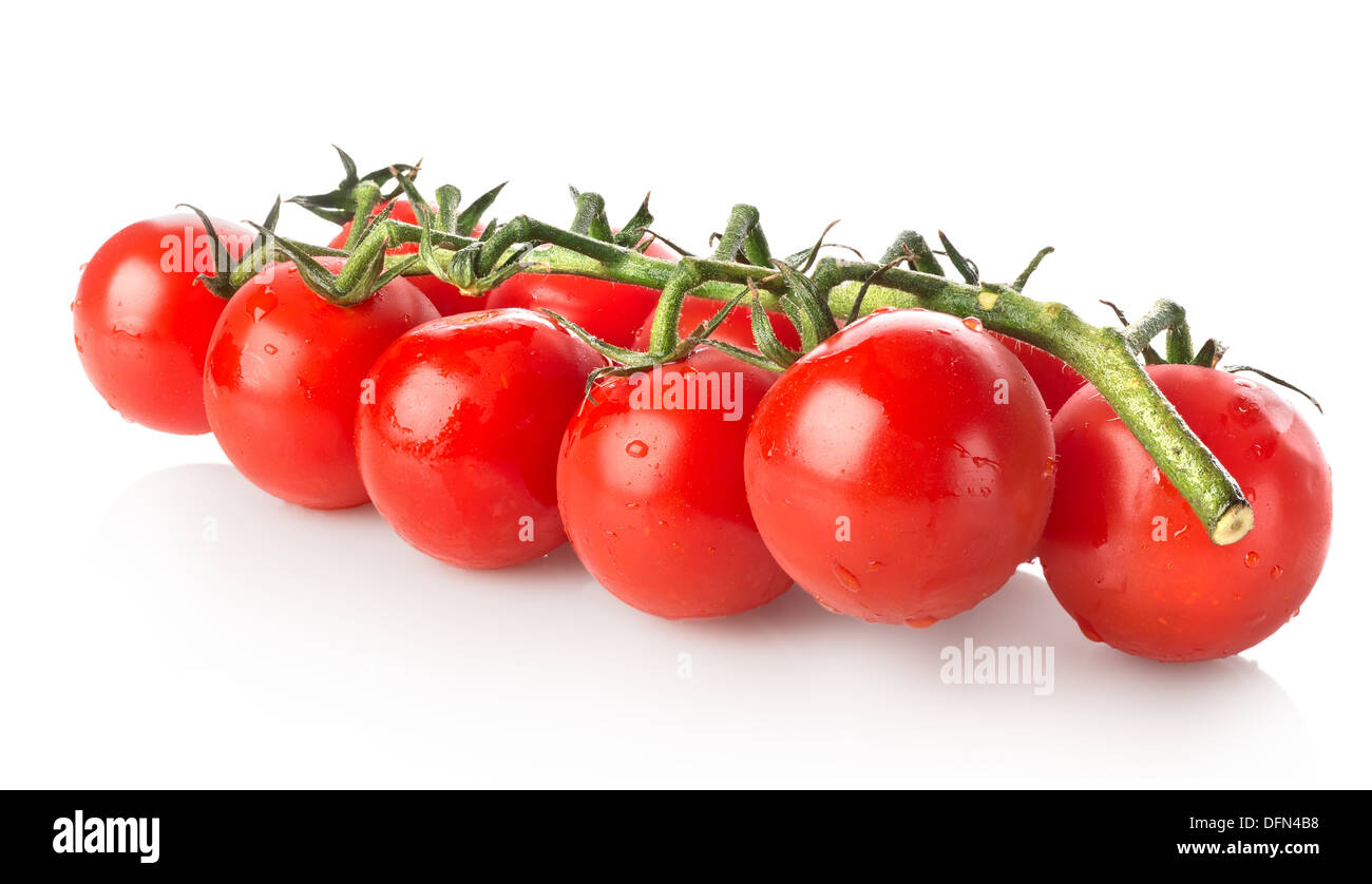 Cherry tomatoes isolated on a white background Stock Photo - Alamy