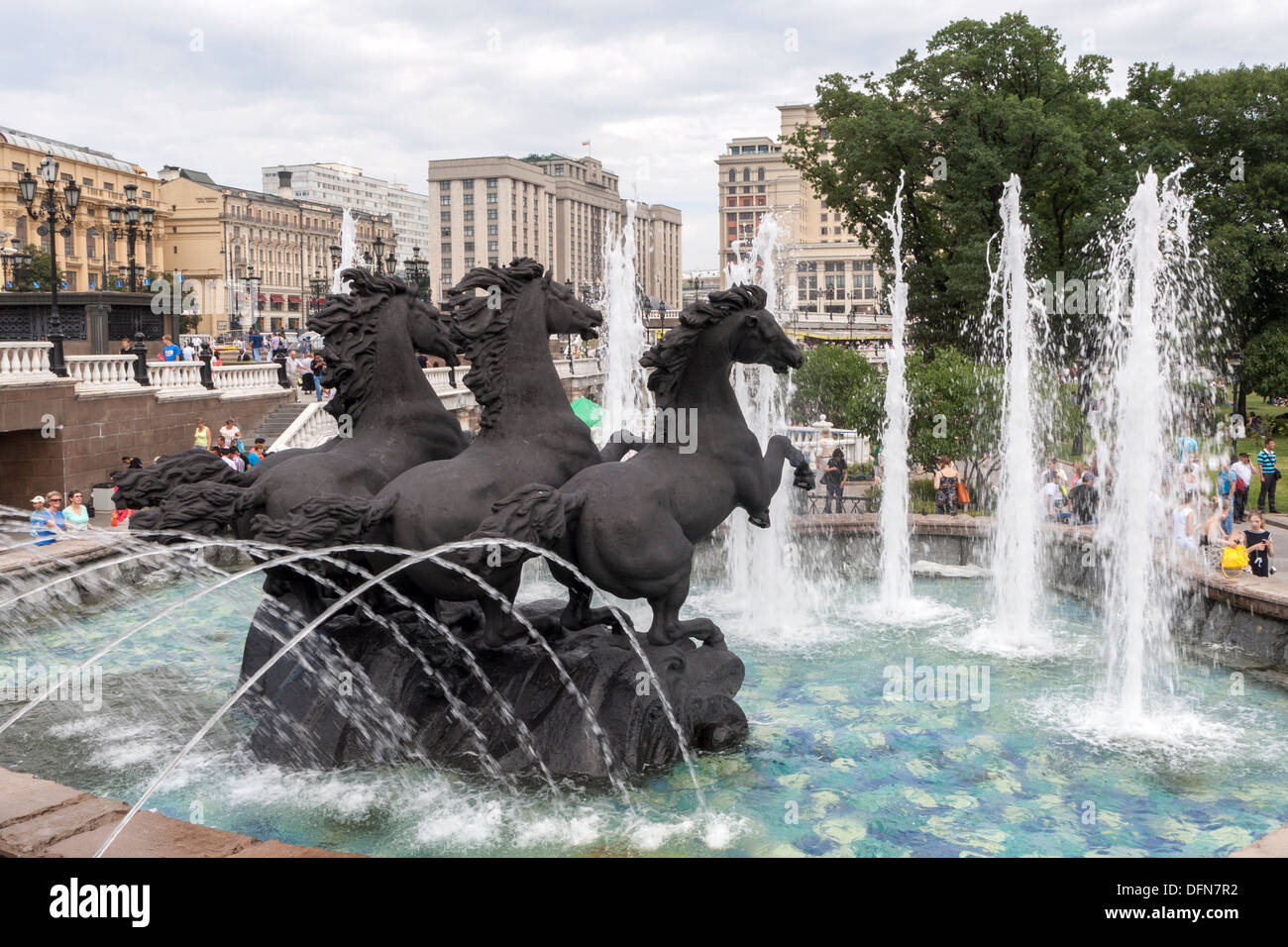 Horse water fountain, by Zurab Tsereteli, Alexander Gardens, Moscow
