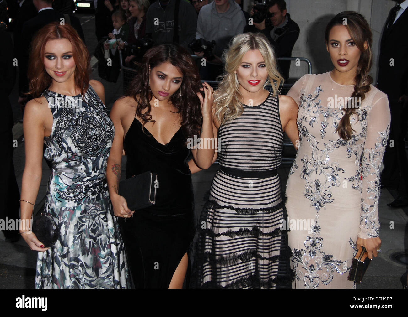 London, UK, 7th October 20113. (L-R) Una Healy, Vanessa White, Mollie King and Rochelle Humes of the Saturdays girl band attend the Pride of Britain awards at Grosvenor House in London Credit:  WFPA/Alamy Live News Stock Photo