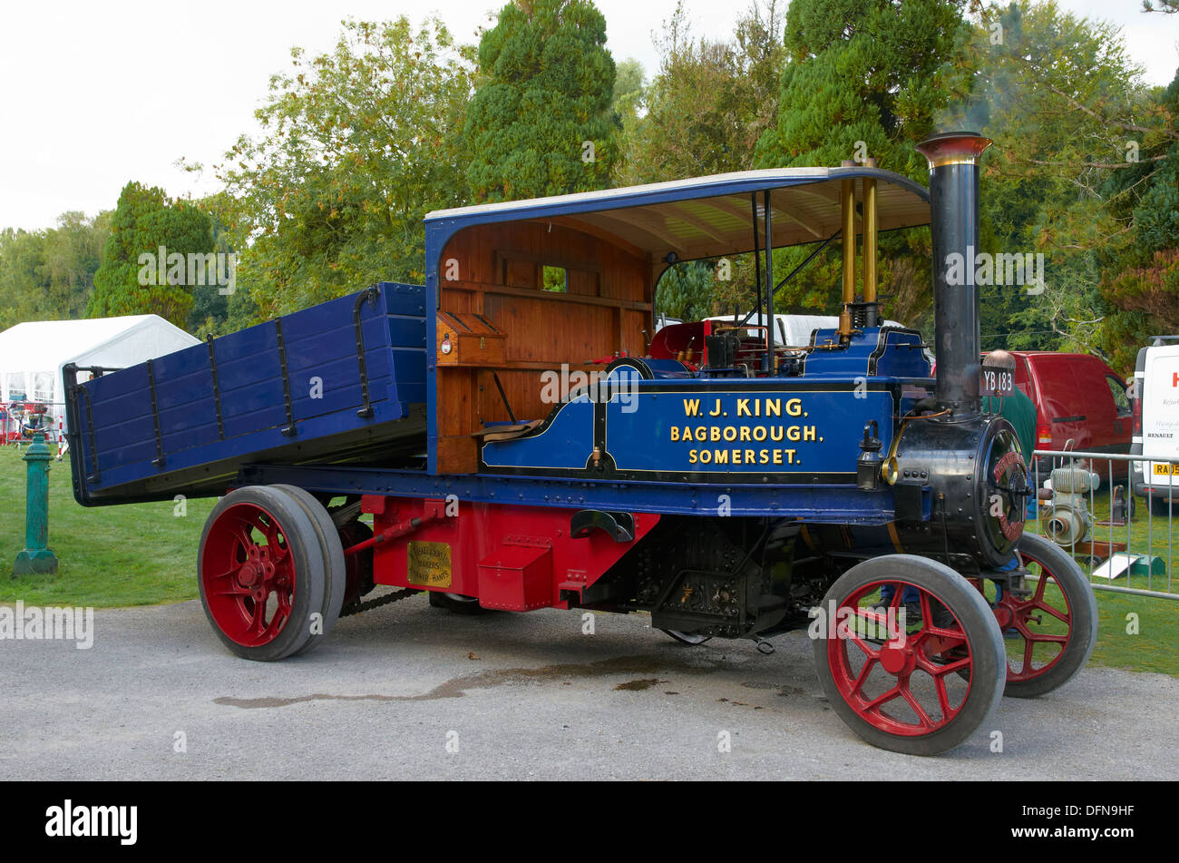 Tasker overtype steam lorry, built in Basingstoke in 1924 and currently owned by Hampshire Museums Service Stock Photo