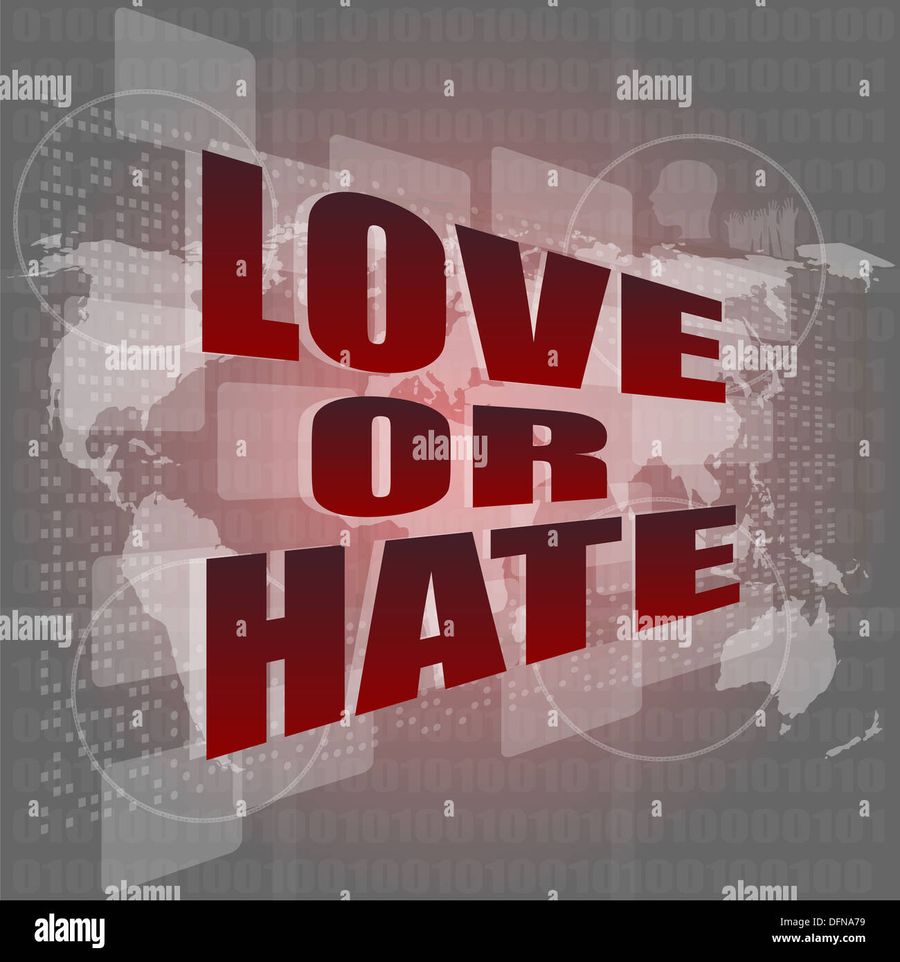Love hate button hi-res stock photography and images - Alamy