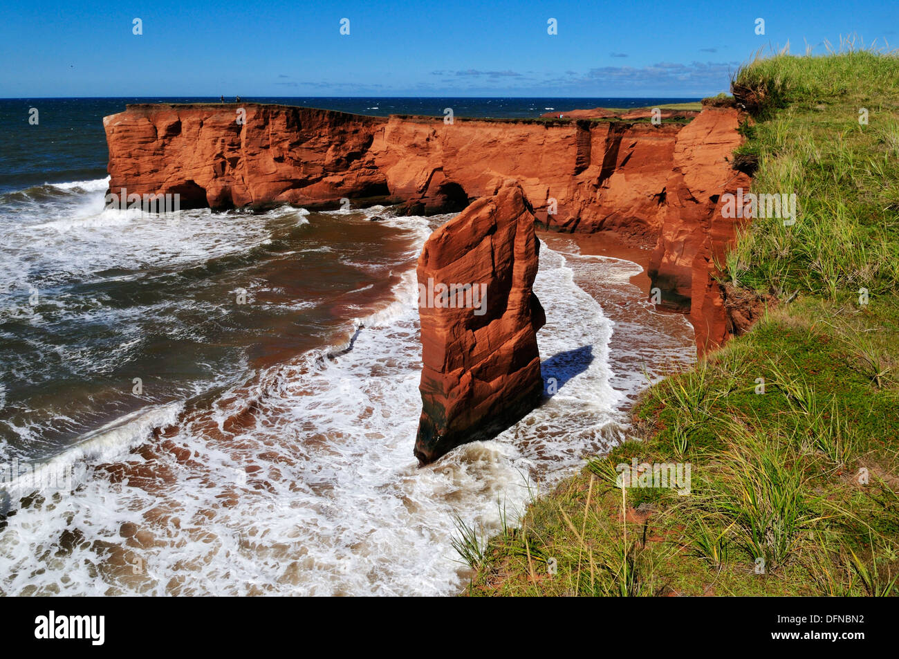 Red Cliffs At La Belle Anse Ile Du Cap Aux Meules Iles De La Madeleine Madeleine Islands Quebec Maritime Canada North Stock Photo Alamy