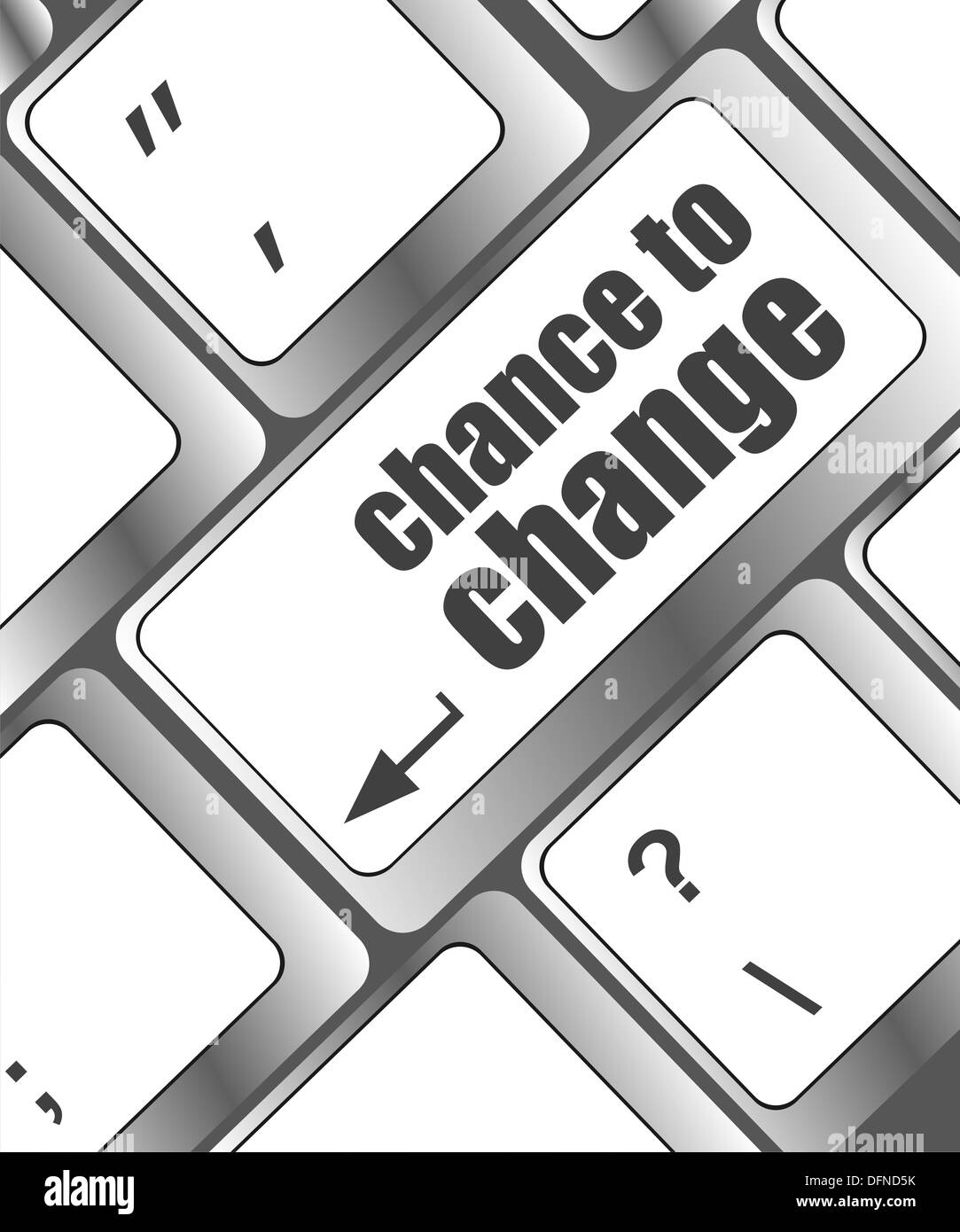 chance to change key on keyboard showing business success Stock Photo ...
