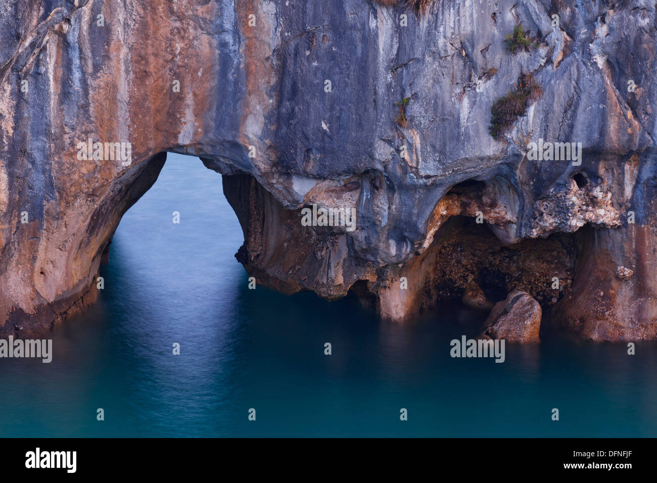 Playa de Cuevas del Mar, rock formation, caves, rock arch, coast, Atlantic ocean, near Playa de Cuevas del Mar, rock formation, caves, rock arch, coast, Atlantic ocean, near