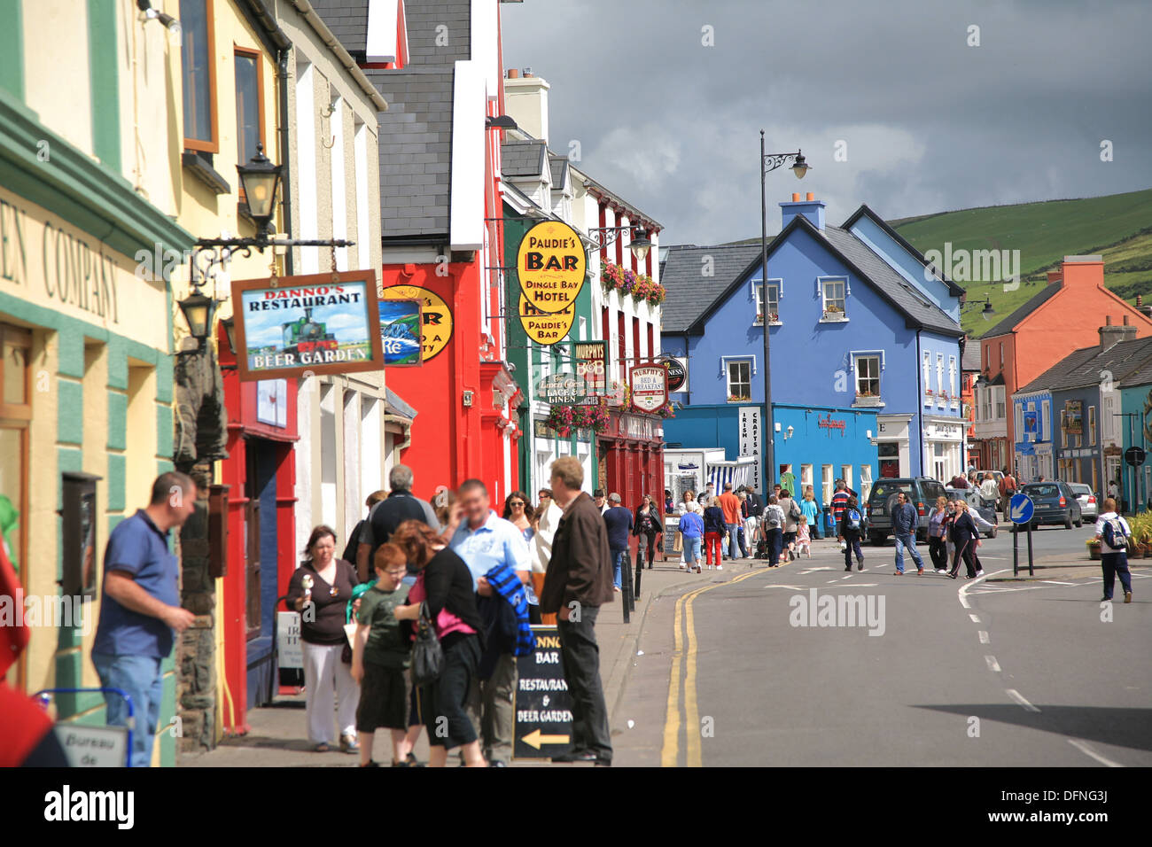 Bussy main street, Dingle, Co, Kerry, Ireland Stock Photo