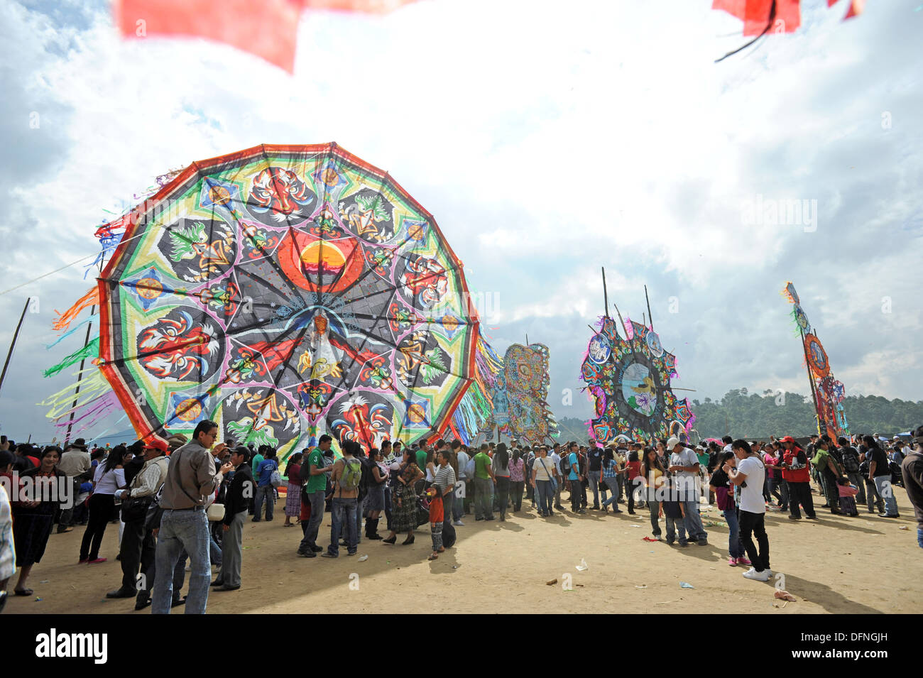 Big kite festival in Sumpango, Sacatepequez department in Guatemala