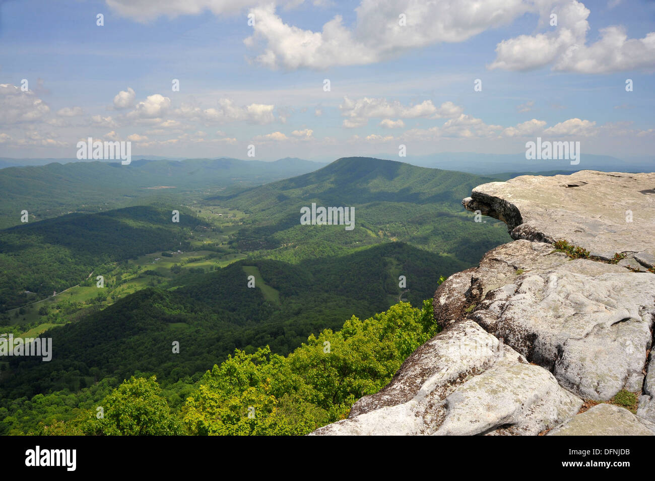 McAfee Knob, Appalachian Trail, Roanoke Valley, Virginia, USA Stock