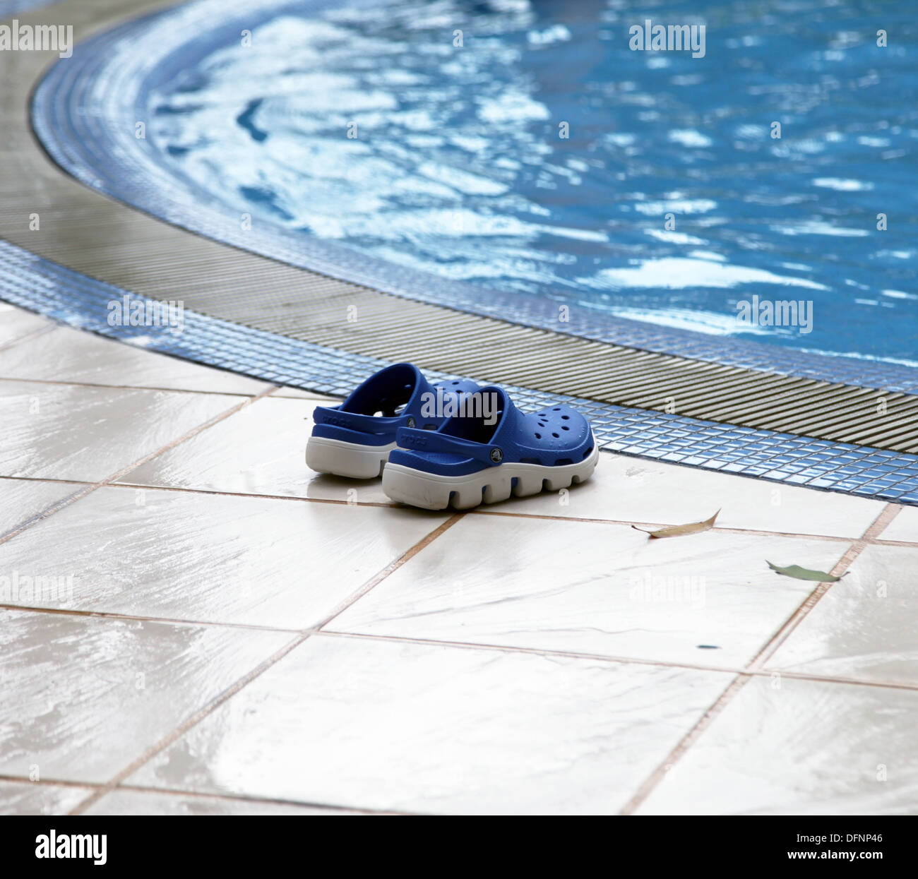 It's a photo of a detail of a swimming pool in holiday or vacation. We ...