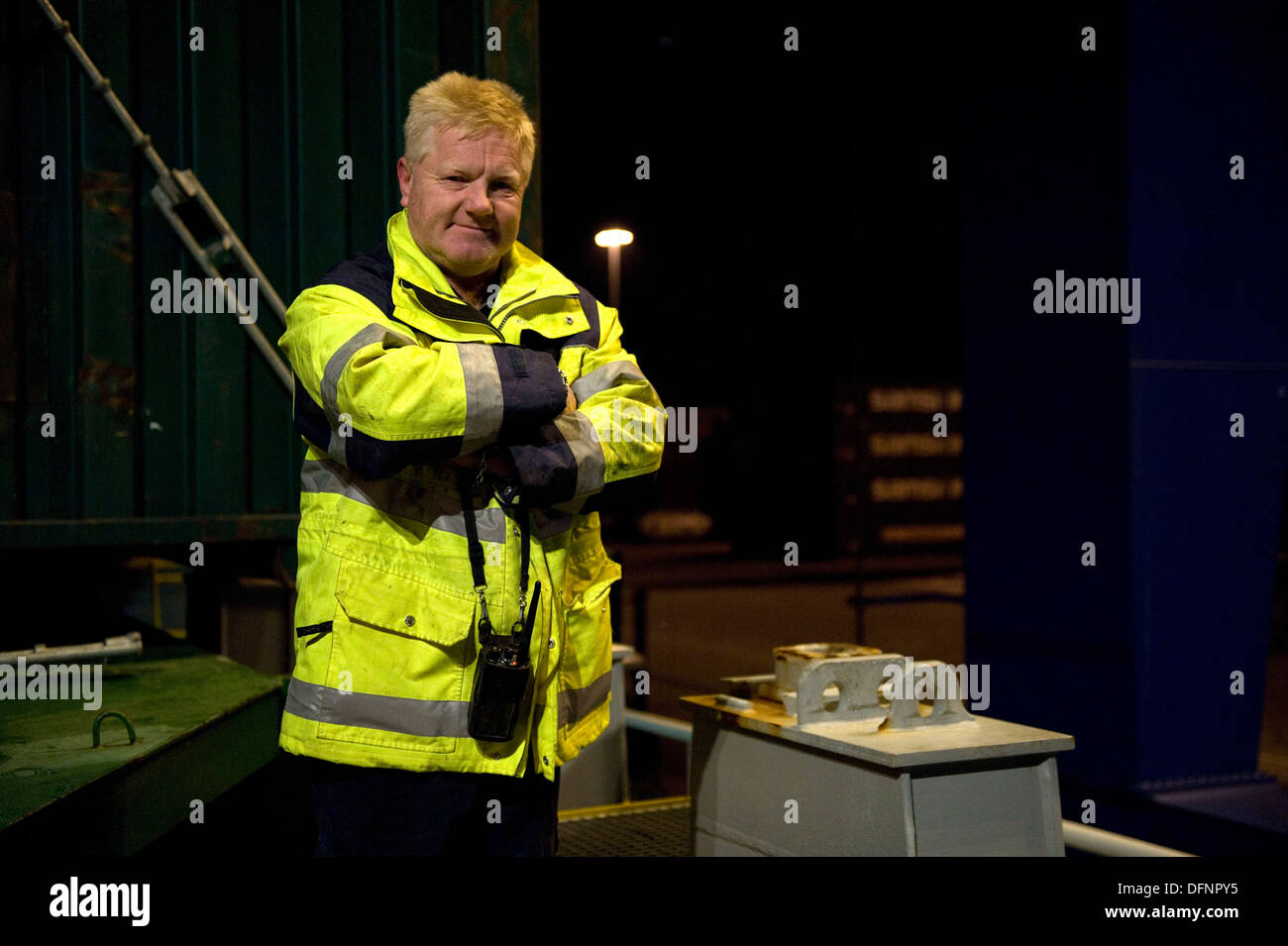 Portrait of the Loading Master at the docks in Rotterdam, Netherlands