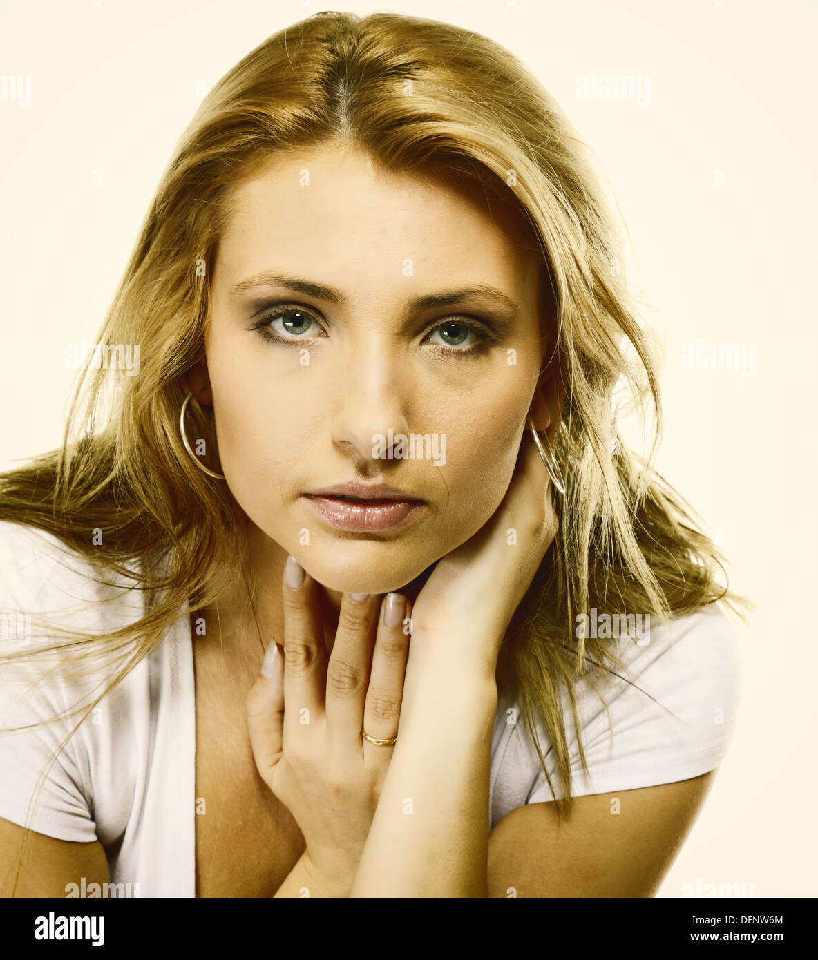 Portrait of sad woman Stock Photo - Alamy