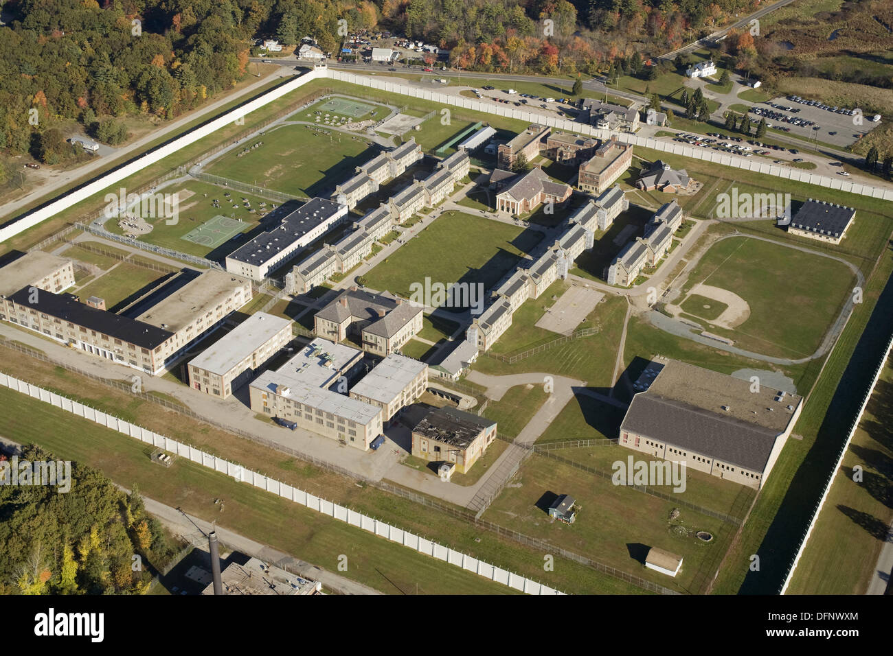 Walpole Prison Aerial View Walpole Massachusetts Usa Stock Photo