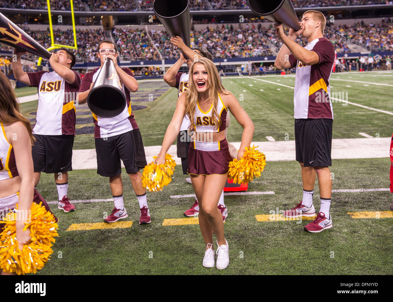 Arizona State Cheerleaders perform during an NCAA college football game