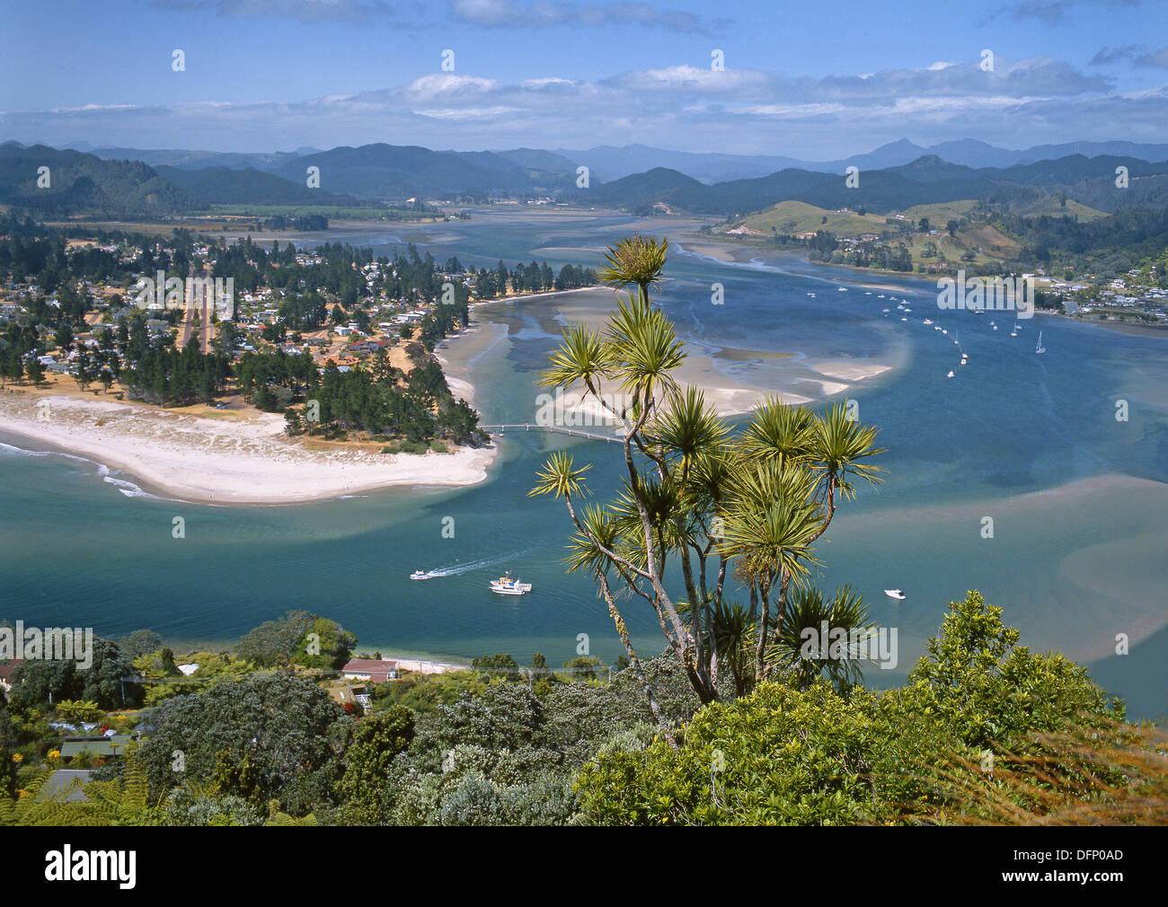 Pauanui and Tairua Harbour from Mt Paku Tairua Coromandel New Zealand
