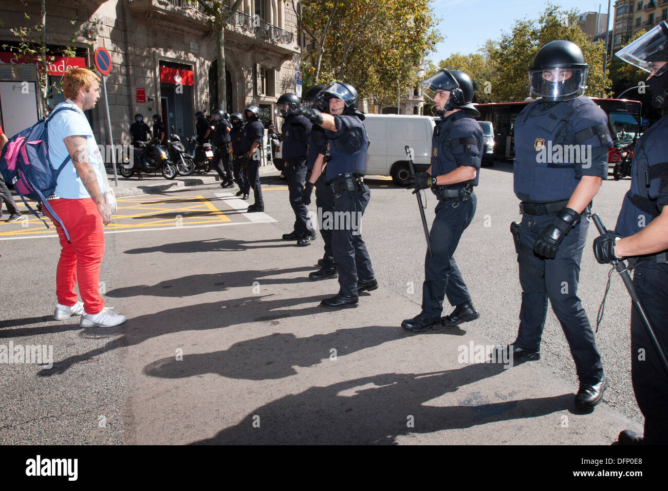´Indignats´ outraged demonstration, Barcelona, Spain Stock Photo
